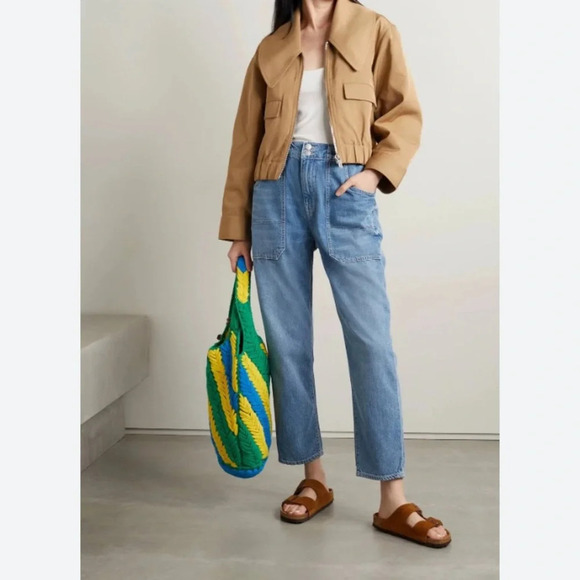 NWT Veronica Beard ARYA Jeans with Elastic Waist in Waterfall Blue ($298 retail) - Picture 2 of 12